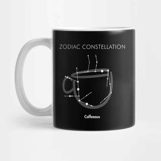 Zodiac constellation Coffeeous. Coffe illustration dark. by ArtsByNaty